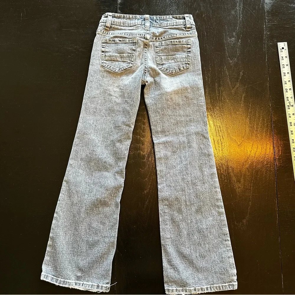 Kids Size 8 Wide leg Bedazzle Jeans Pants Denim 2000s